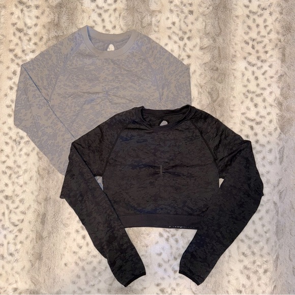 Aoxjox BUNDLE of 2 Cropped Workout Tops - Picture 1 of 10